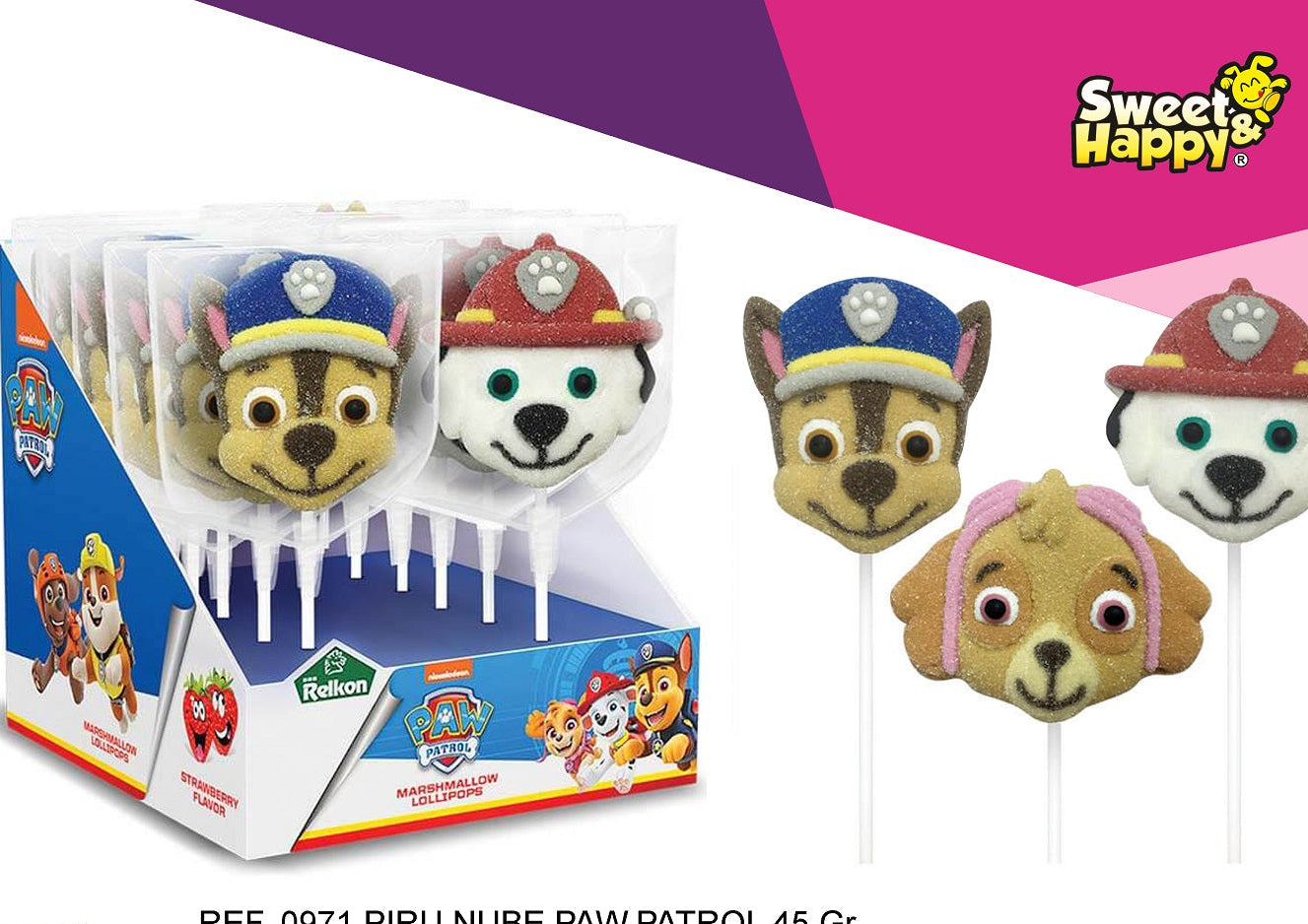 Chupa Marshmallow Patrulha Pata c/12uni