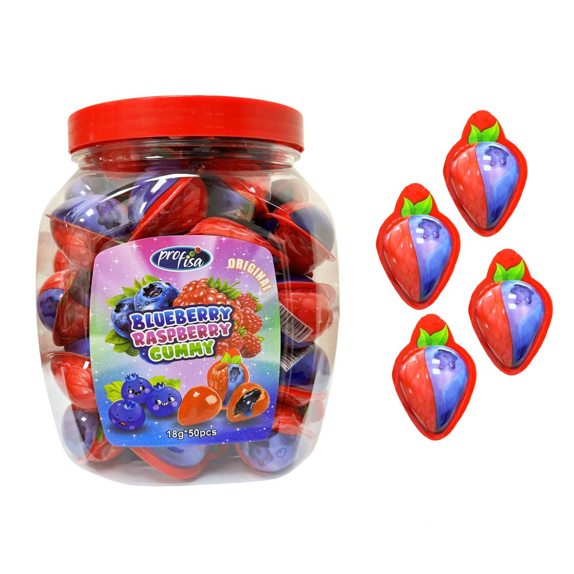 Frutos Vermelhos c/Recheio c/50uni