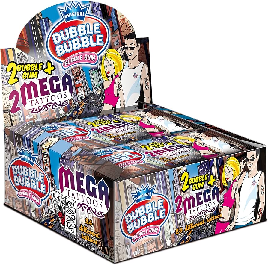 Bubble Gum Mega Tattoo c/24uni
