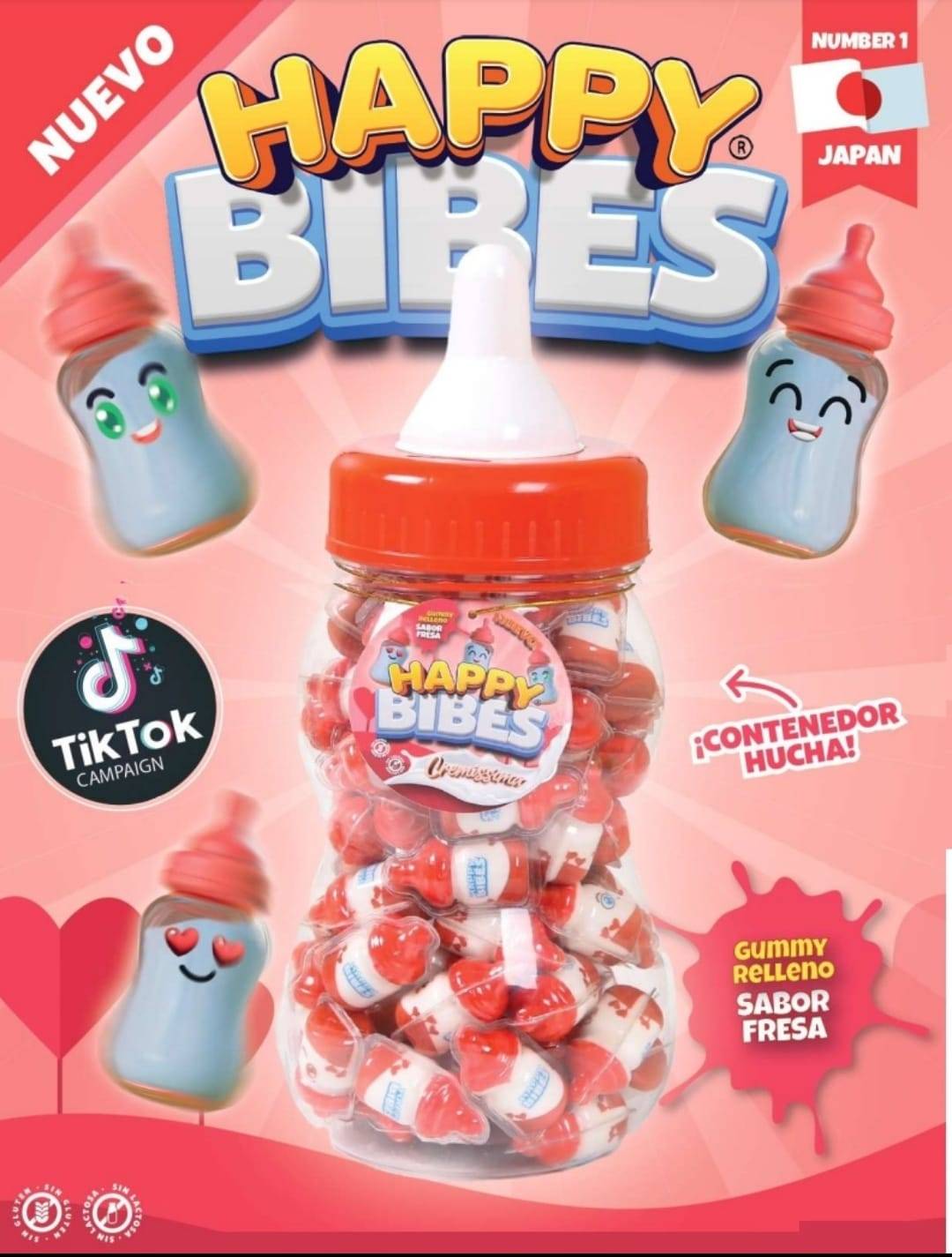 Happy Bibes - Goma Recheio c/80uni