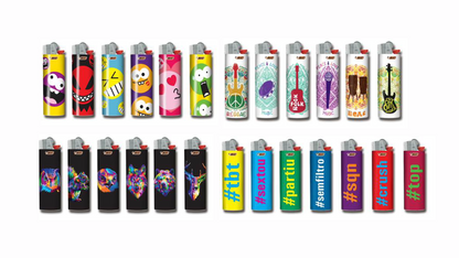 Isqueiro Bic Pequeno Decorado c/50uni