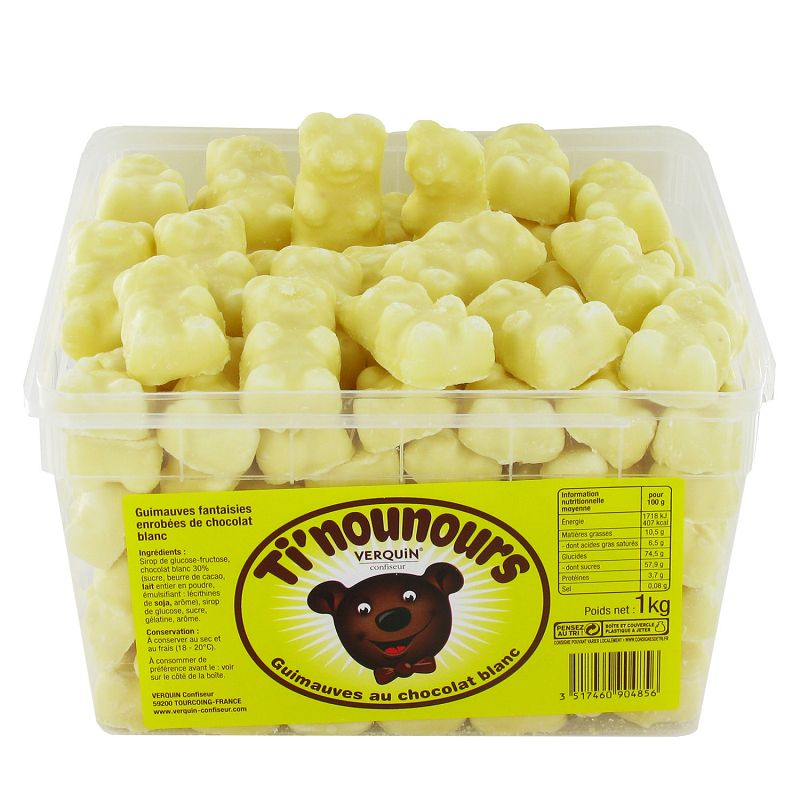 Ursos Marshmallow c/ Chocolate Branco 1Kg