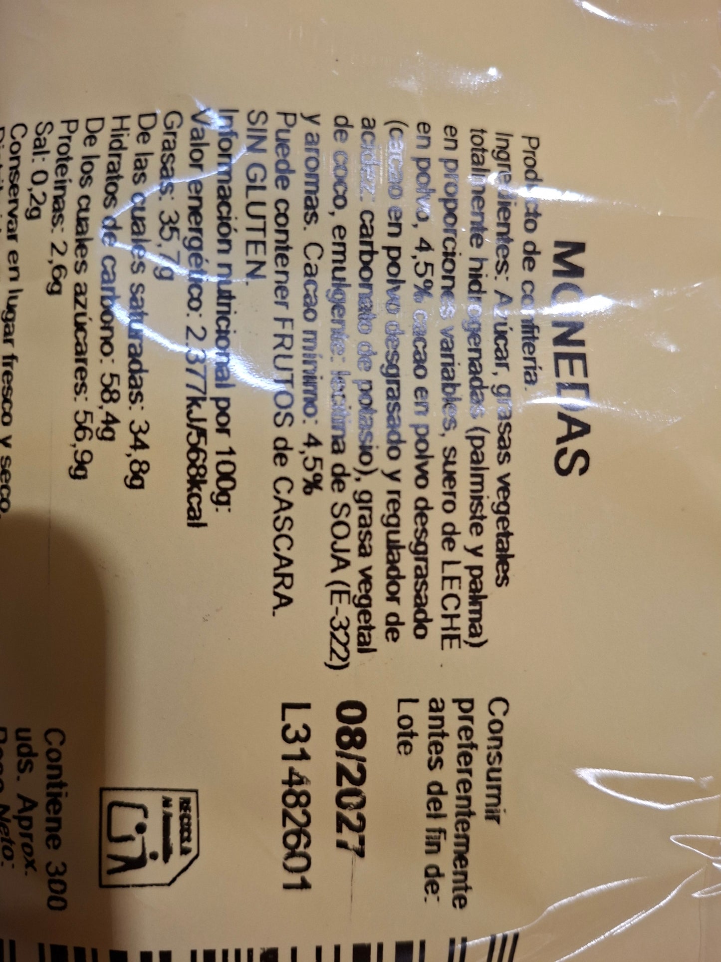 Moedas Chocolate c/300Uni